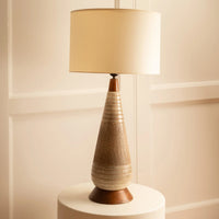 Oak Wood Table Lamp